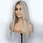 Loretta Wig - 22" - Ash Blonde with Dark Roots